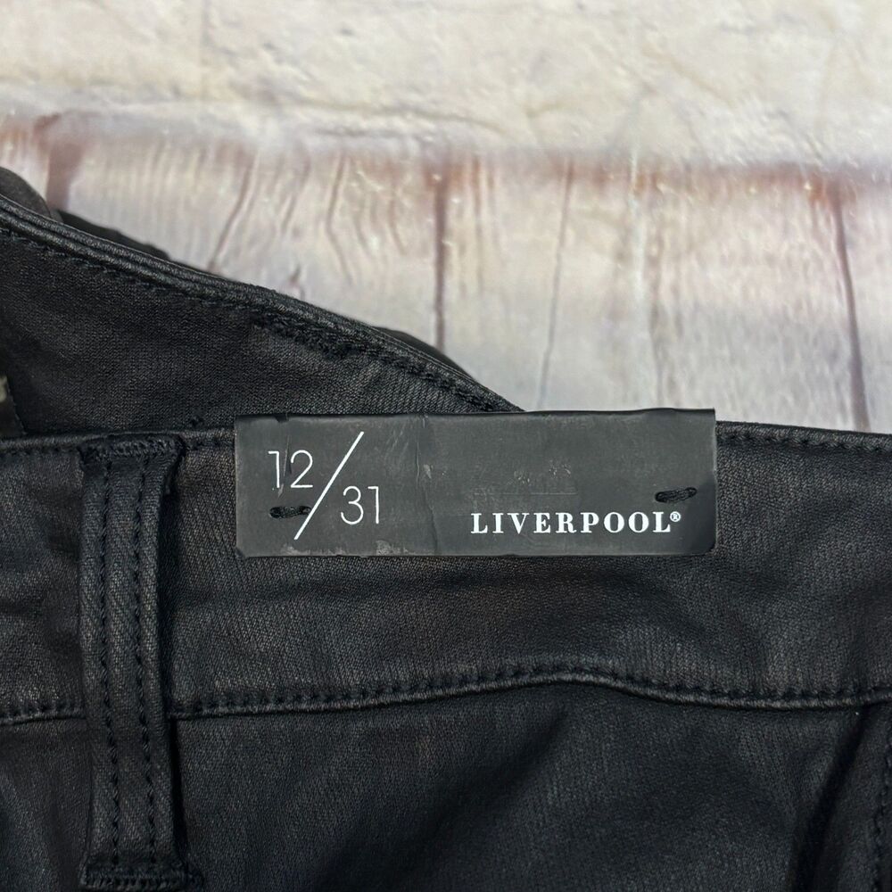 NWT Liverpool LA Women The High Rise Ankle Jeans Size 12/31 Black Denim D108 -8 - Picture 16 of 16